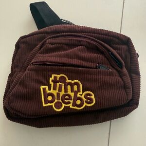 Justin Bieber x Tim Hortons Rare Biebs Brown Corduroy Belt Bag Fanny Pack Y2K